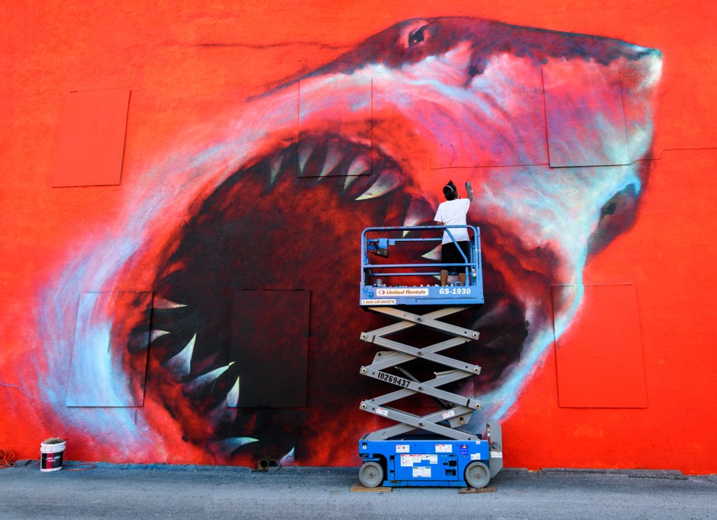 Artist Eating Shark - Eau Gallie, FL Art by Shark Toof