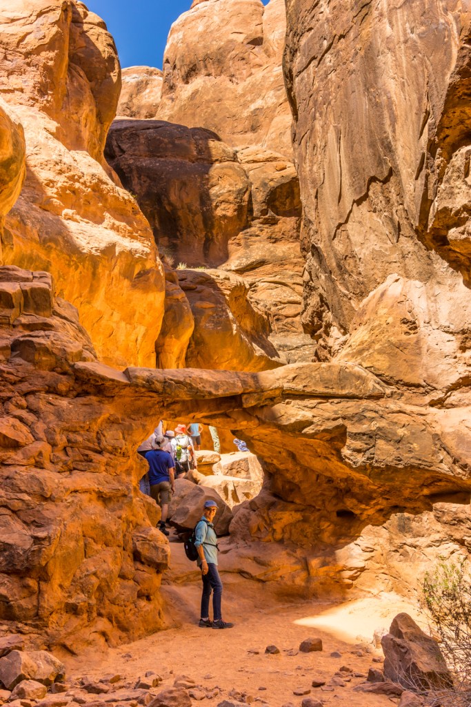 Walk Through Bridge - Fiery Furnace Hike - Arches National Park - Moab, UT