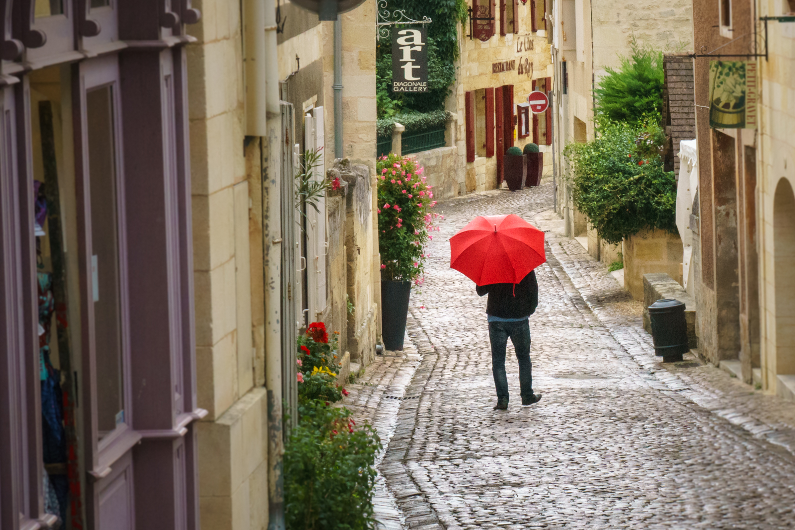 Rainy Day at the Festival - St. Emilion, France
