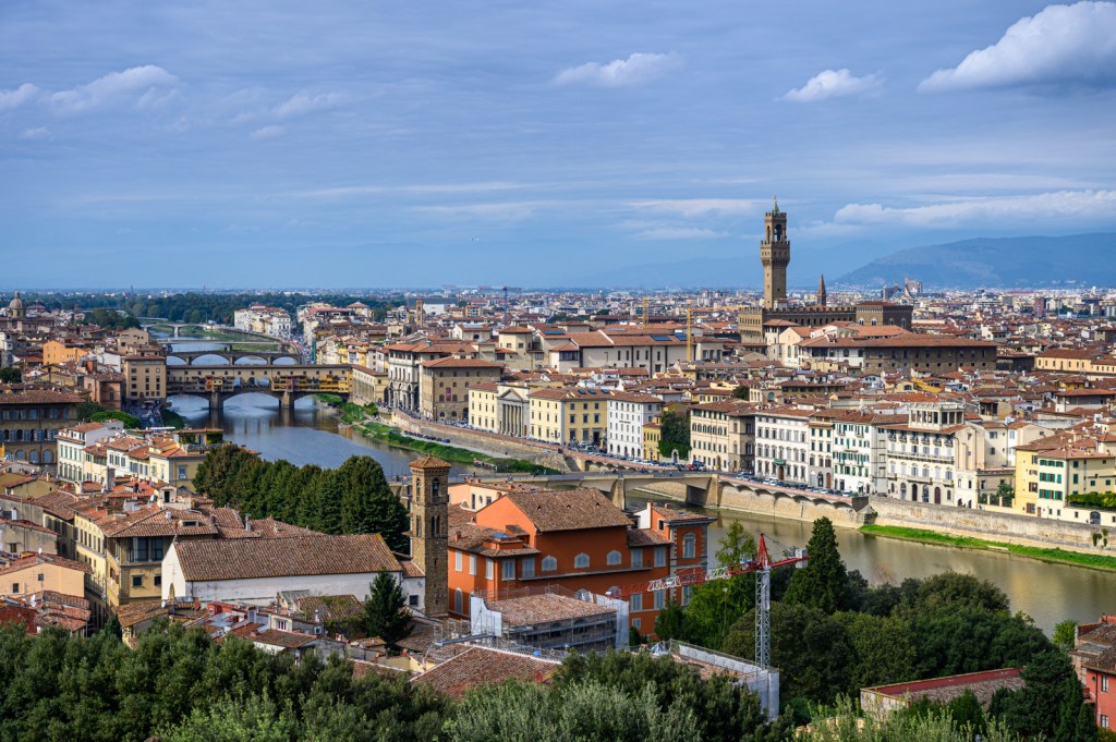 City Views from The Piazzale Michelangelo - Florence, Italy